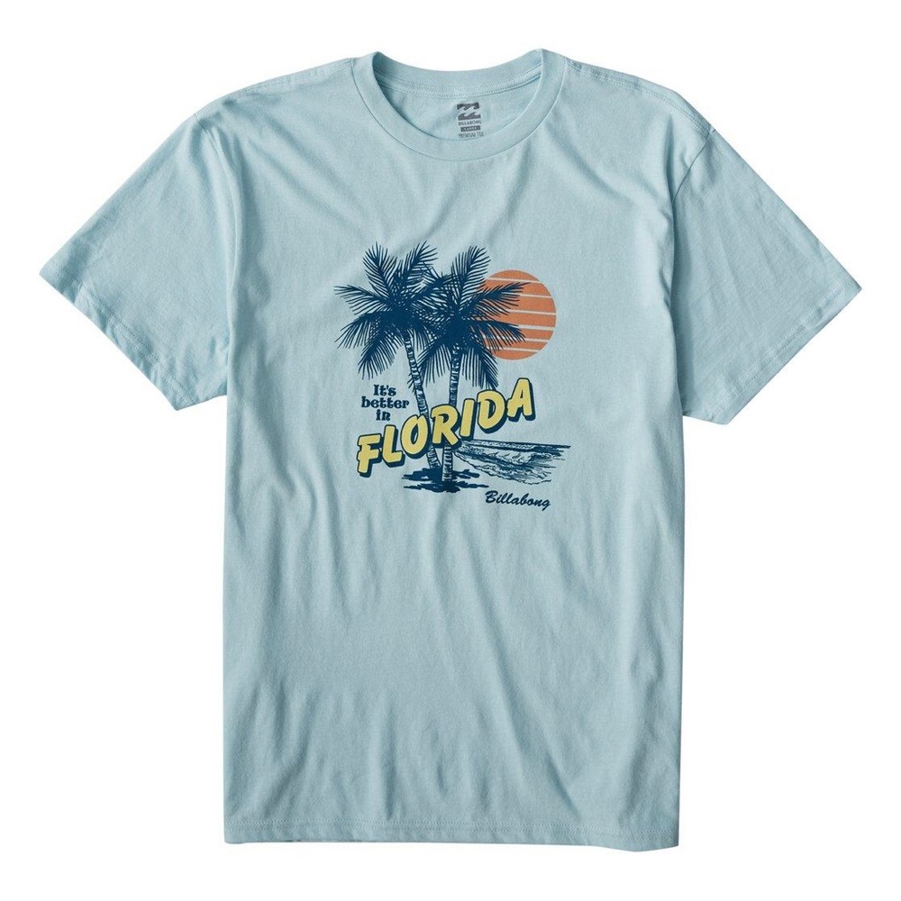 ||NWT MEN’S BILLABONG LIGHT BLUE FLORIDA T-SHIRT||